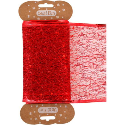 Лента Yes! Fun декоративная 10 см*2 м, алая (750281)