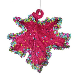 Ялинкова прикраса Yes! Fun 12 см &quot;Аркуш пуансеттії&quot; (973102)