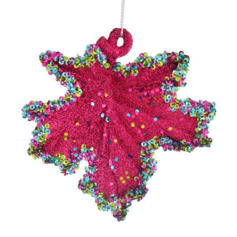 Ялинкова прикраса Yes! Fun 12 см "Аркуш пуансеттії" (973102)