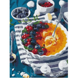 Картина по номерам Натюрморты. Черничный крем-брюле, 30х40см, в термопакете, Идейка (КНО5615-mt)