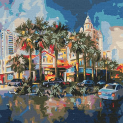 Картина по номерам Города. Курортный город, 50х50см, в термопакете, Идейка (КНО3600-mt)