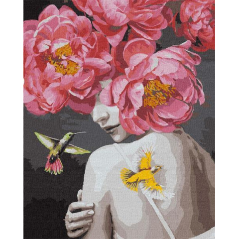 Картина за номерами Люди, Квіти. Фантазія, 40х50см, в термопакеті, Идейка (КНО4801-mt)