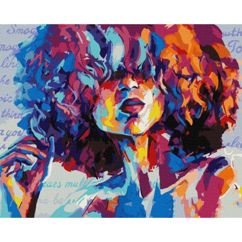 Картина за номерами Люди, Квіти. Яскравий образ, 40х50см, в термопакеті, Идейка (КНО4845-mt)