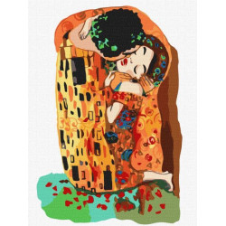 Картина по номерам Любовь. Поцелуй, 30х40см, в термопакете, Идейка (КНО4866-mt)