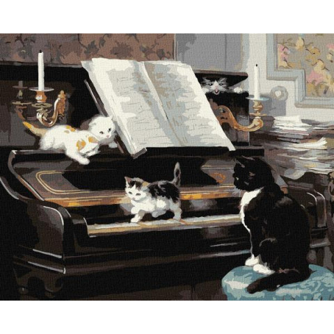 Картина за номерами Тварини. Музиканти, 40х50см, в термопакеті, Идейка (КНО4328-mt)