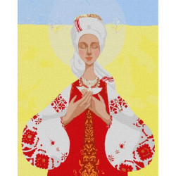 Картина по номерам Патриотическая. Мать Украина, 40х50см, в термопакете, Идейка (КНО4910-mt)
