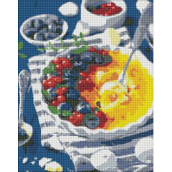 Алмазная мозаика  Натюрморты. Черничное крем-брюле ©alonka_good, 40х50см, холст на подрамнике, Идейка (AMO7142-mt)