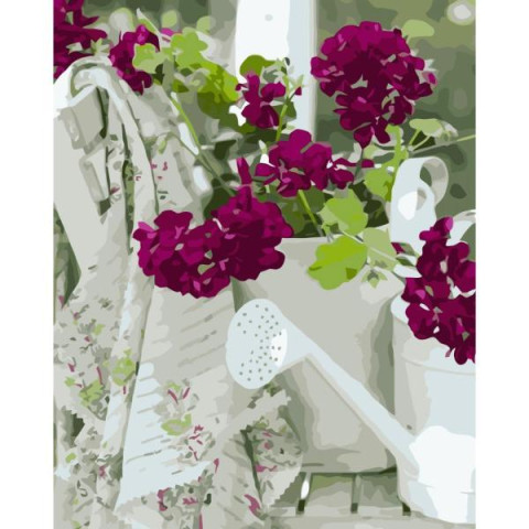 Картина за номерами Квіти. Квітковий настрій, 40х50см, , з лаком і рівнем, в термопакеті, Strateg (VA-3434-mt)