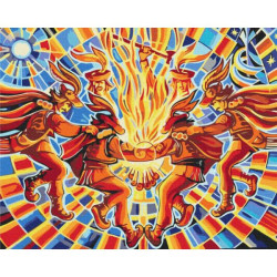 Картина по номерам Патриотическая. Танец «Аркан» © Олег Лобурак, 40х50см, в термопакете, Brushme (BS53314-mt)