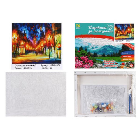 Картина за номерами МІКС. , 30х40см, в коробці, TK Group (31470-mt)
