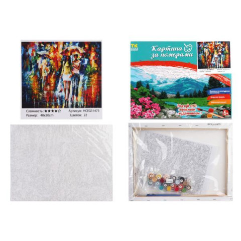 Картина за номерами МІКС. , 30х40см, в коробці, TK Group (31473-mt)