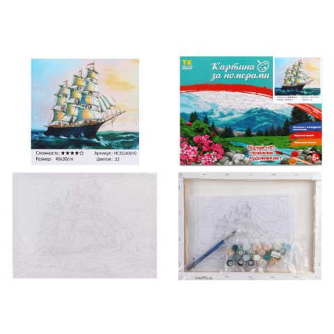 Картина по номерам МИКС. , 30х40см, в коробке, TK Group (30810-mt)