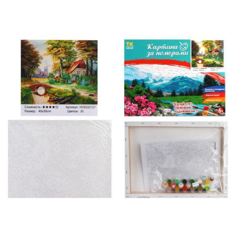 Картина по номерам Пейзаж. Лесная избушка, 30х40см, в коробке, TK Group (32127-mt)