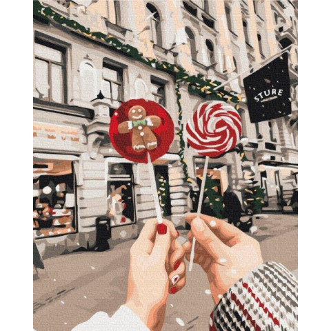 Картина за номерами Міста, Люди. Солодке свято ©Оксана Воробій , , 40х50см, в термопакеті, Brushme (BS53375-mt)