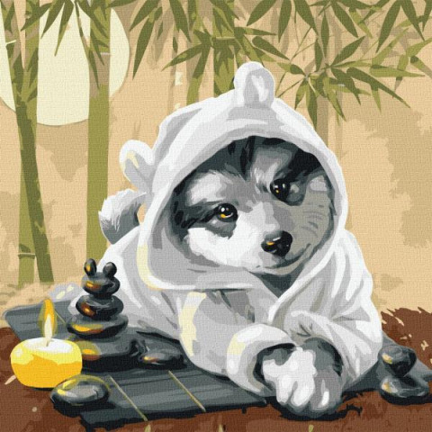 Картина за номерами Тварини. Час для релаксу, , 40х40см, в термопакеті, Идейка (КНО4384-mt)