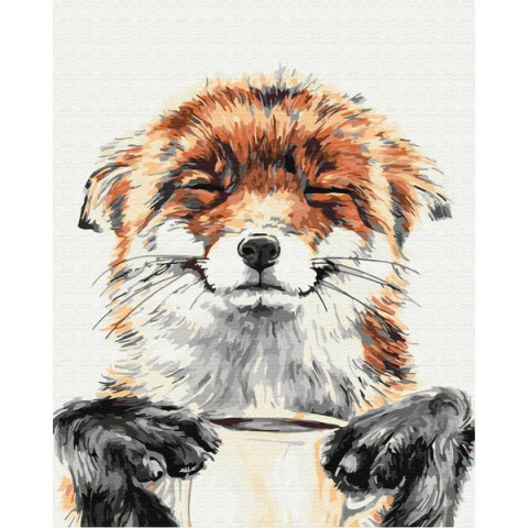 Картина за номерами Тварини. Задоволена лисичка , , 40х50см, в термопакеті, Brushme (BS32220-mt)