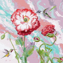 Картина по номерам Цветы. Легкий етюд, , 40х40см, в термопакете, Идейка (КНО3219-mt)