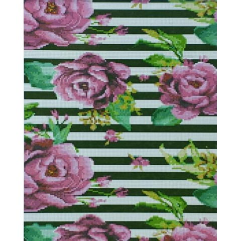 Алмазна мозаїка  Квіти. Лілові троянди, 40х50см, полотно на підрамнику, Strateg (D0015-mt)