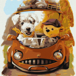 Картина по номерам Животные. Дружеское путешествие, , 40х40см, в термопакете, Идейка (КНО4382-mt)