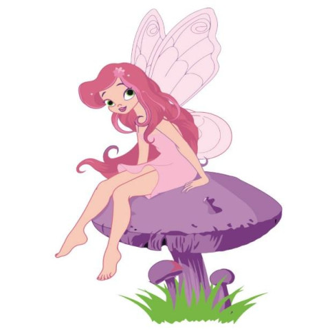 Картина за номерами Супергерої. Фея на грибочку, з лаком, 30х30см, в термопакеті, Strateg (ES072-mt)