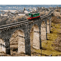 Картина по номерам Города. Плебановский виадук, , 30х40см, в термопакете, Strateg (SS-6586-mt)