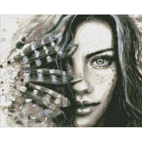 Алмазна мозаїка  Люди. Виразний погляд, 40х50см, полотно на підрамнику, Идейка (AMO7435-mt)