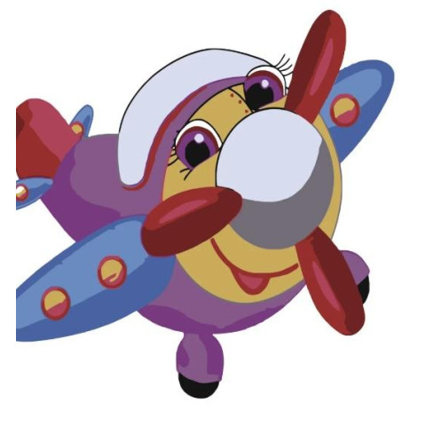 Картина за номерами Транспорт. Веселий літачок, , 30х30см, в термопакеті, Strateg (ES041-mt)