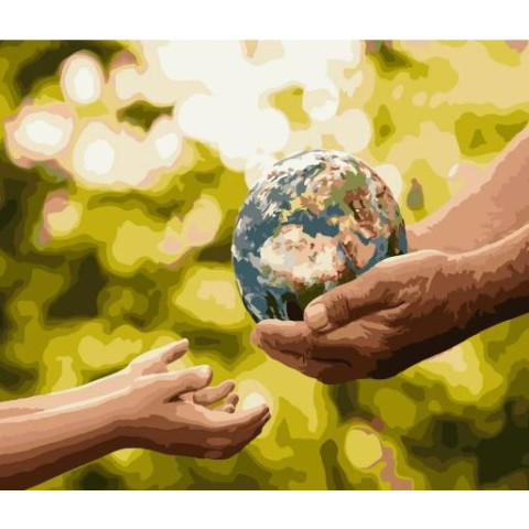 Картина за номерами Абстракція. Відповідальність поколінь, , 40х50см, в термопакеті, Strateg (GS303-mt)