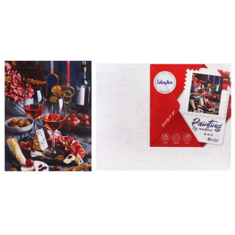 Картина за номерами Натюрморти. Вишукана насолода, , 40х50см, в термопакеті, Идейка (КНО5670-mt)