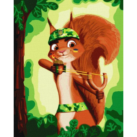 Картина за номерами Тварини. Прямо у ціль!, , 40х50см, в термопакеті, Идейка (КНО4495-mt)