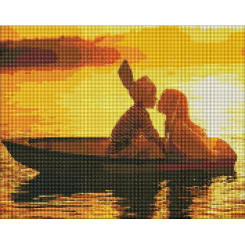 Алмазна мозаїка  Любов. Перше кохання, , 40х50см, полотно на підрамнику, Идейка (AMO7230-mt)