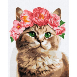 Картина по номерам Животные. Изящная кошечка, , 40х50см, в термопакете, Идейка (КНО6508-mt)