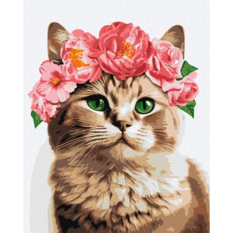 Картина за номерами Тварини. Витончена кішечка, , 40х50см, в термопакеті, Идейка (КНО6508-mt)