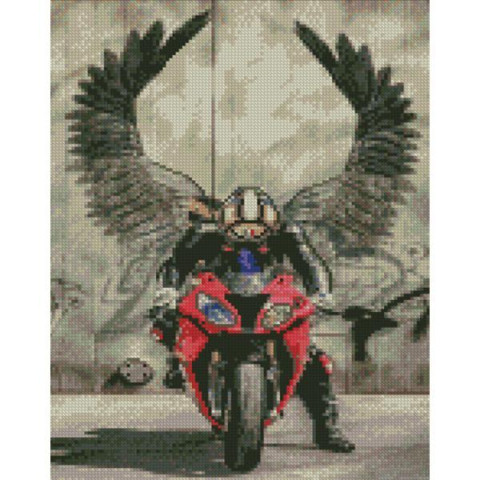 Алмазна мозаїка  Люди. Гонщик янгол, , 30х40см, полотно на підрамнику, Strateg (KB057-mt)