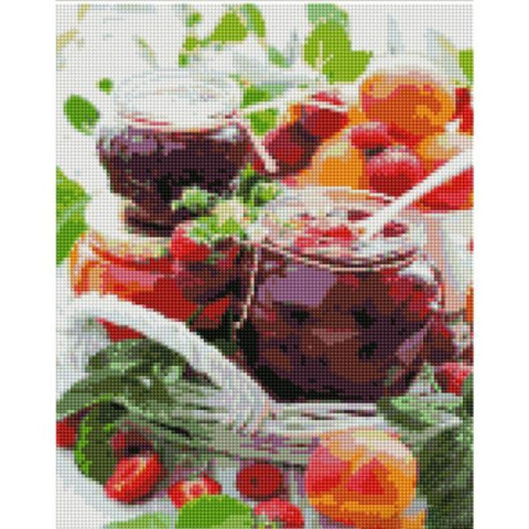Алмазна мозаїка  Натюрморти. Полуничне варення, , 30х40см, полотно на підрамнику, Strateg (KB128-mt)