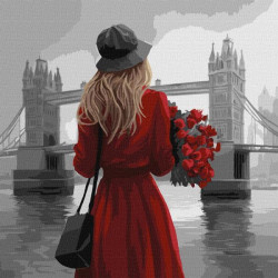 Картина по номерам Города, Люди. Туманный Лондон, 40х40см, термопакет, Идейка (КНО7302-mt)