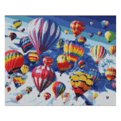 Алмазна мозаїка  Пейзаж. Повітряні кулі, , 30х40см, полотно на підрамнику, Strateg (KB089-mt)