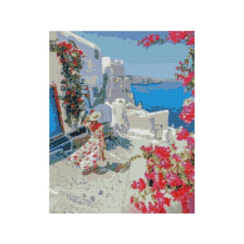 Алмазна мозаїка  Міста, Люди. Дівчина на прогулянці, , 30х40см, полотно на підрамнику, Strateg (KB104-mt)