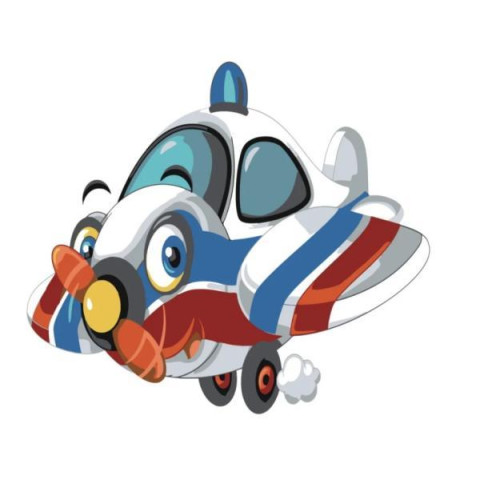 Картина за номерами Тварини.  Поліцейський літак, , 30х30см, в термопакеті, Strateg (ES096-mt)