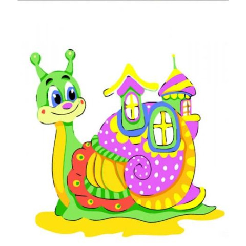 Картина за номерами Тварини. Равлик з будиночком, з лаком та рівнем, 30х30см, в термопакеті, Strateg (ES124-mt)