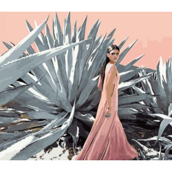 Картина по номерам Животные. Возле алоэ, , 40х50см, в термопакете, Strateg (GS1322-mt)