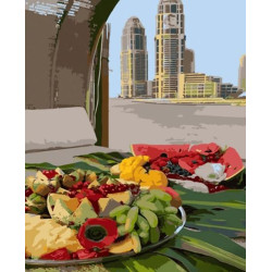 Картина по номерам Натюрморты. Фруктовая вырезка, , 40х50см, в термопакете, Strateg (HH014-mt)