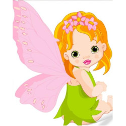 Картина по номерам Супергерои. Маленькая фея, с лаком, 30х40см, в термопакете, Strateg (SS6683-mt)