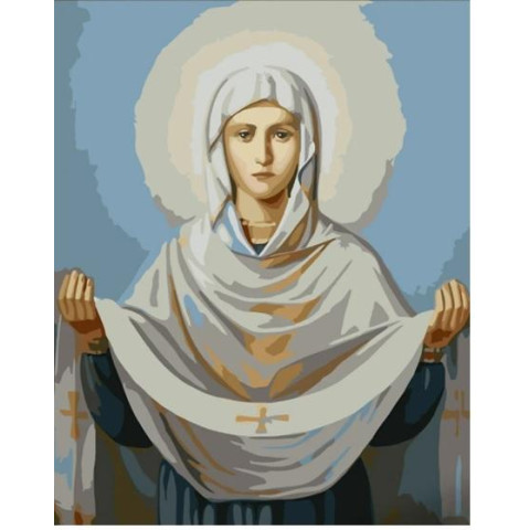 Картина за номерами Релігія. Покрова, з лаком, 30х40см, в термопакеті, Strateg (SS6750-mt)