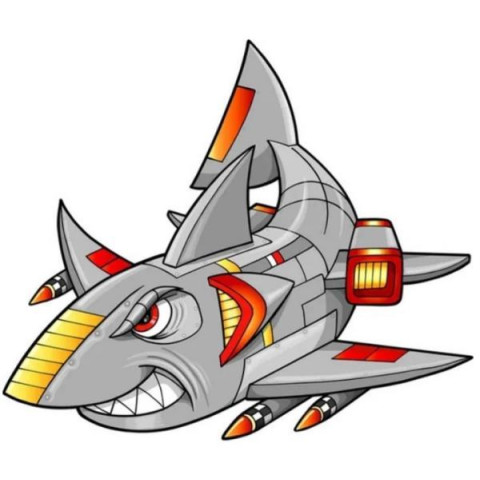 Картина по номерам Животные. Космическая акула, 30х30см, термопакет, Strateg (ES161-mt)