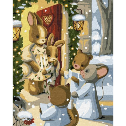 Картина по номерам Животные. Магия колядок, 40х50см, термопакет, Идейка (КНО6551-mt)