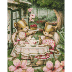 Набір з алмазною мозаїкою "Чаювання подружок" 40х50см