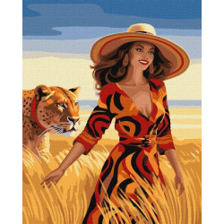 Картина по номерам Люди. Прогулка в поле, 40х50см, термопакет, Идейка (КНО8340-mt)