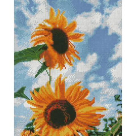 Набір для творчості алмазна картина Соняшники в небі Strateg розміром 30х40 см кр (HX493)