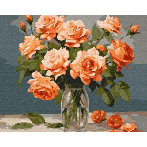 Картина по номерам Цветы. Утонченный букет, 40х50см, в термопакете, Идейка (КНО3251-mt)